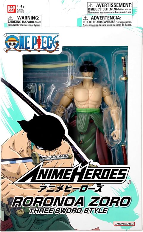 One Piece: Roronoa Zoro (Three Sword Style) Anime Heroes Action Figure